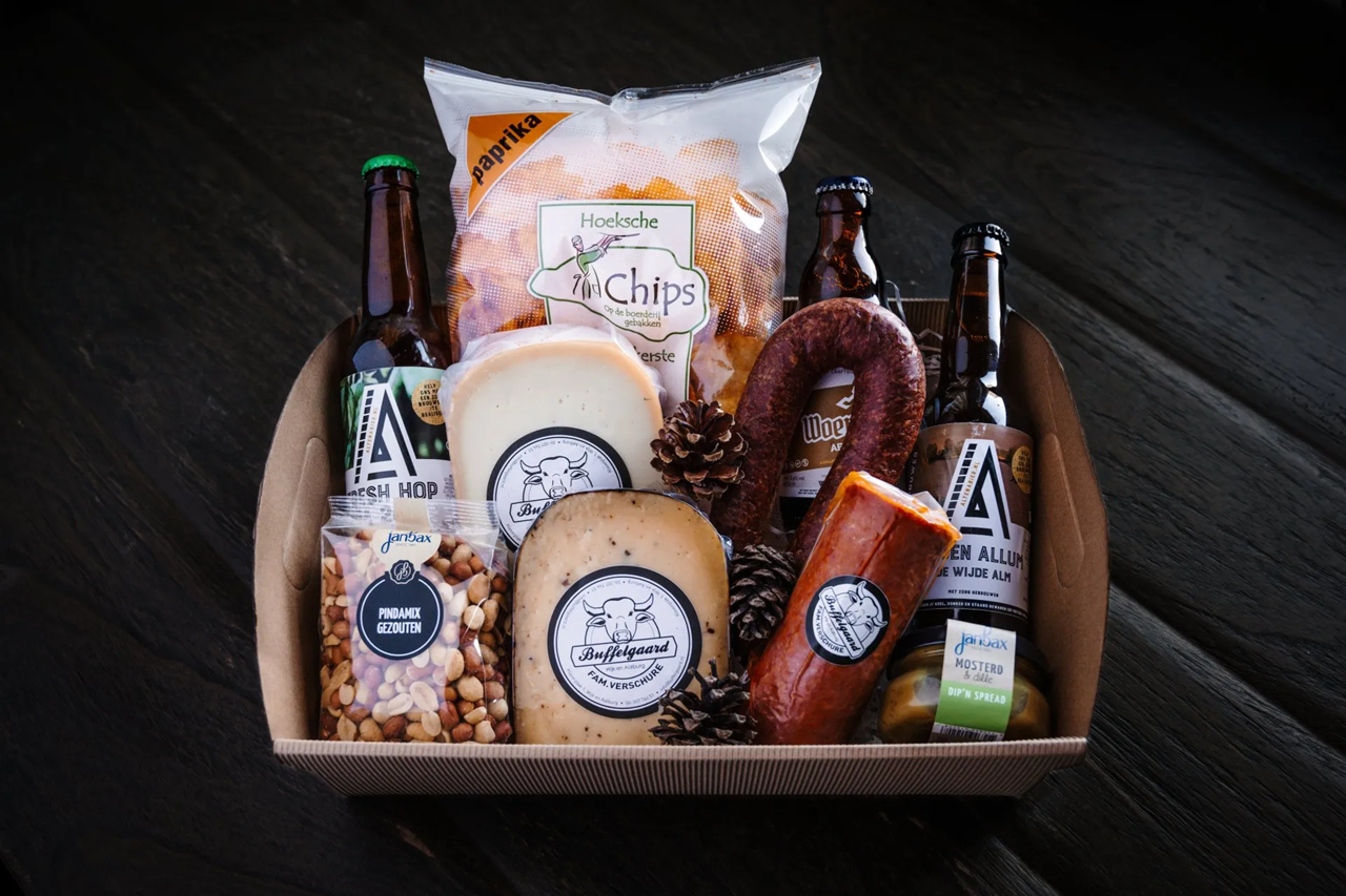Cadeaupakket met buffelproducten